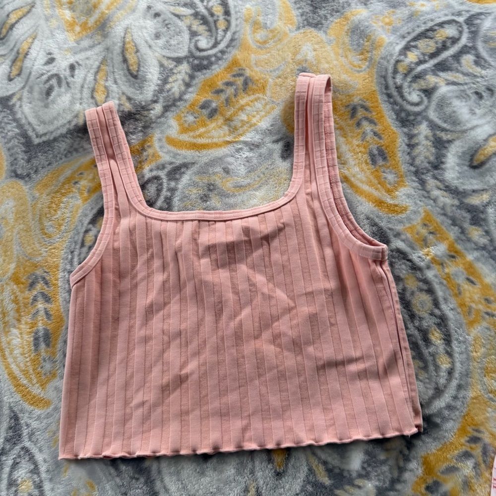 Offline by Aerie peachy ribbed tank size small